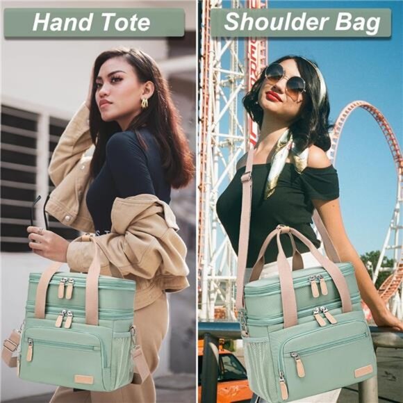 Weitars Insulated Lunch Box for Women Men-Dual Compartment Waterproof Reusable - Picture 6 of 8